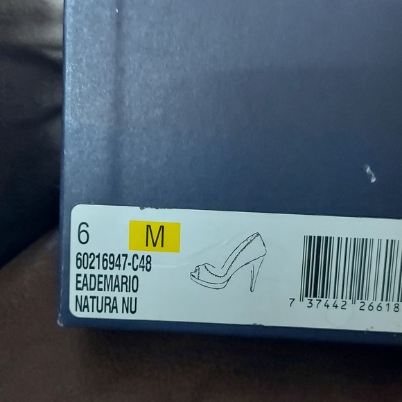 Enzo Angiolini Tan Peep Toe Heels Size 6 - Picture 9 of 9